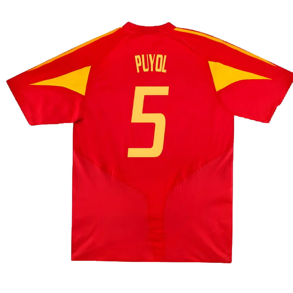 Spain 2004-06 Home Shirt ((Very Good) XL) (Puyol 5)