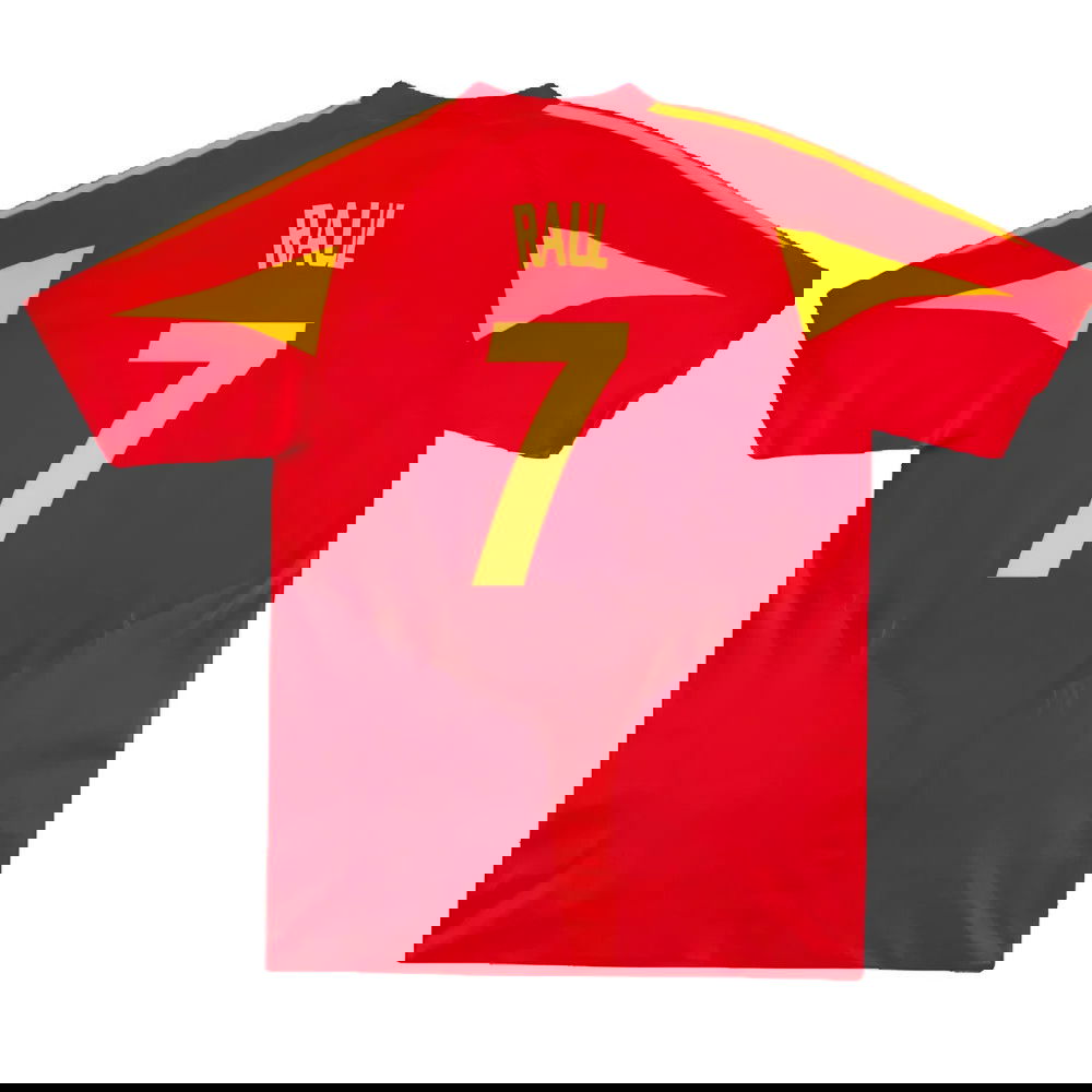 Spain 2004-06 Home Shirt ((Very Good) XL) (Raul 7)