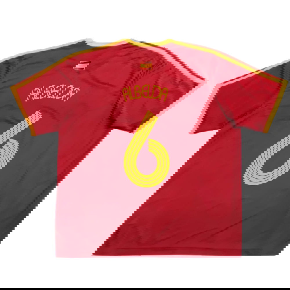 Spain 2006-07 Basic Home Shirt (S) (Excellent) (Albelda 6)