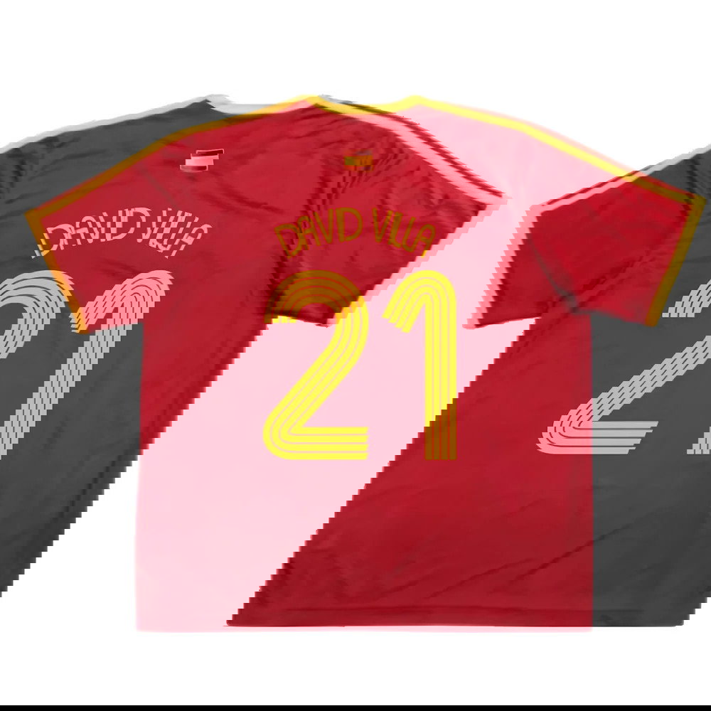 Spain 2006-07 Basic Home Shirt (S) (Excellent) (David Villa 21)