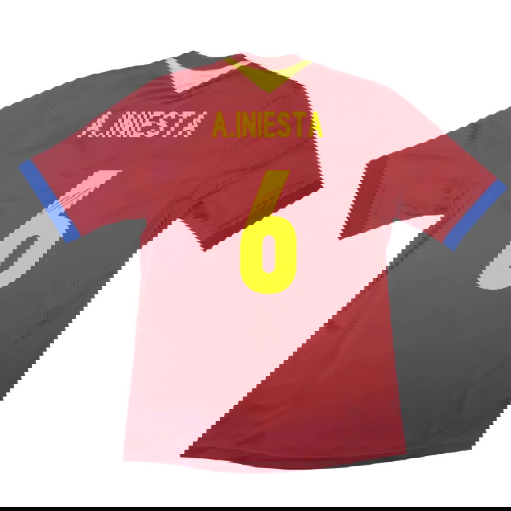 Spain 2013-14 Home Shirt (S) (Excellent) (A.Iniesta 6)