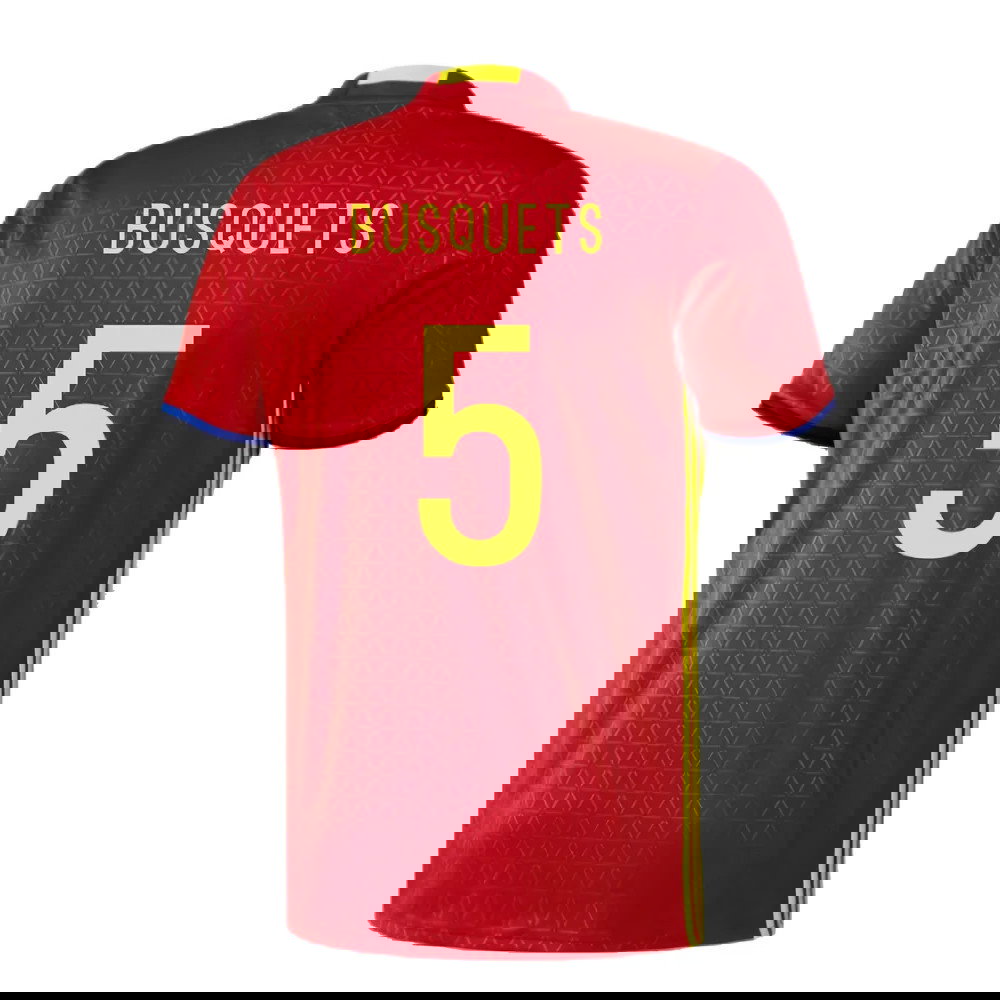 Spain 2016-17 Home Shirt (XS) (Excellent) (Busquets 5)