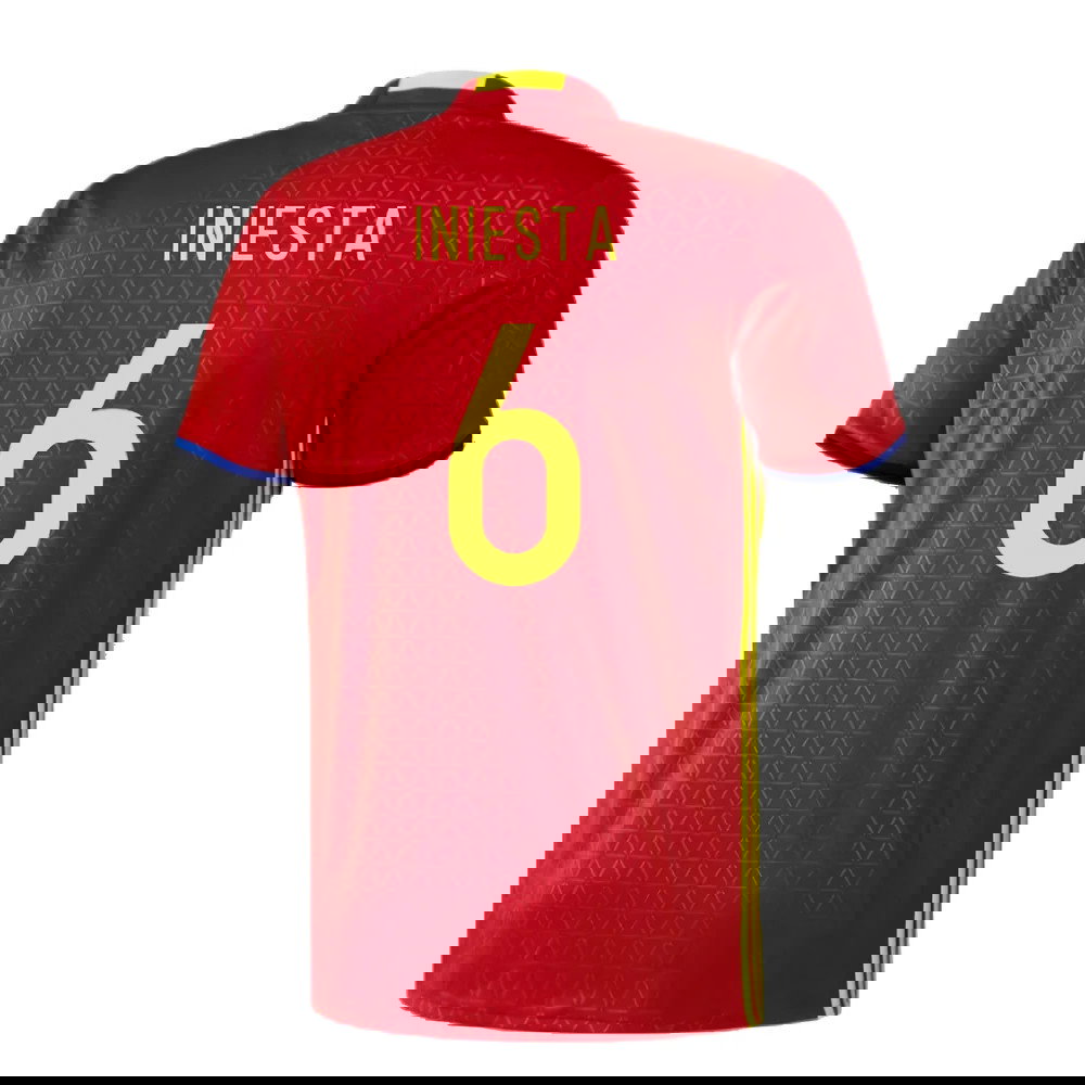 Spain 2016-17 Home Shirt (XS) (Excellent) (Iniesta 6)