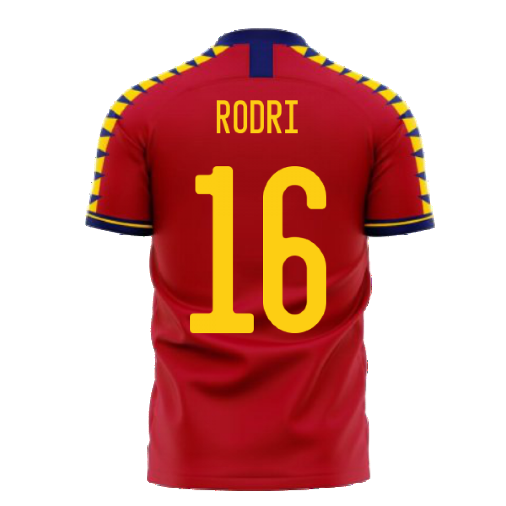 Spain 2025-2026 Home Concept Football Kit (Libero) (RODRI 16)