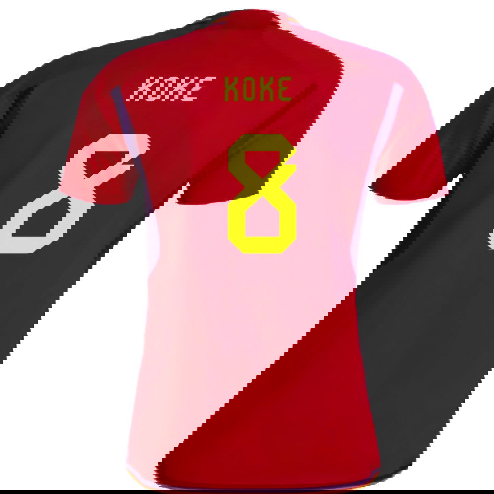 Spain 2022-23 Home Shirt (Womens XL-) (Koke 8) (Mint)