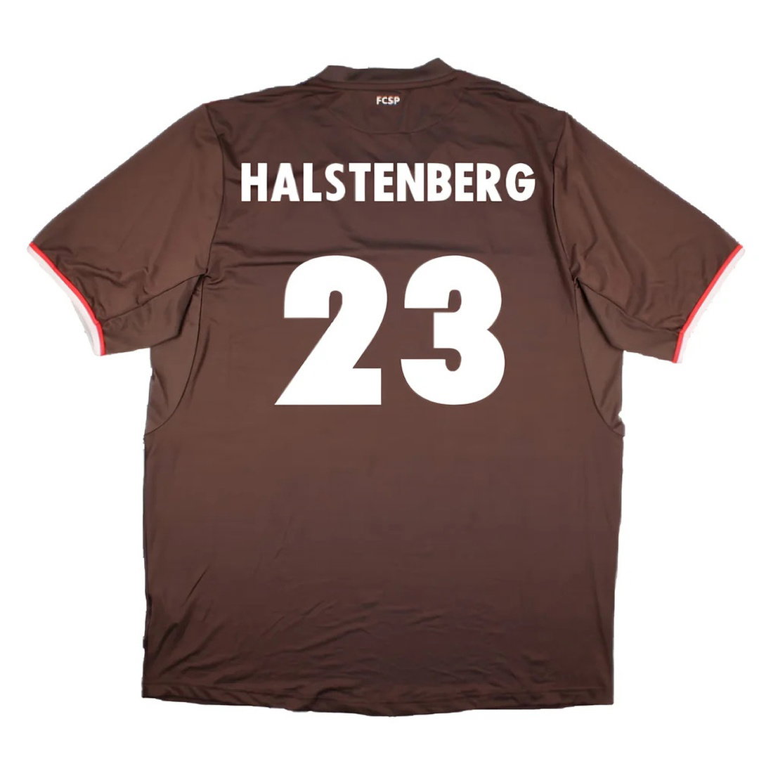 St. Pauli 2013-14 Home Shirt (Sponsorless) (XXL) (Mint) (Halstenberg 23)