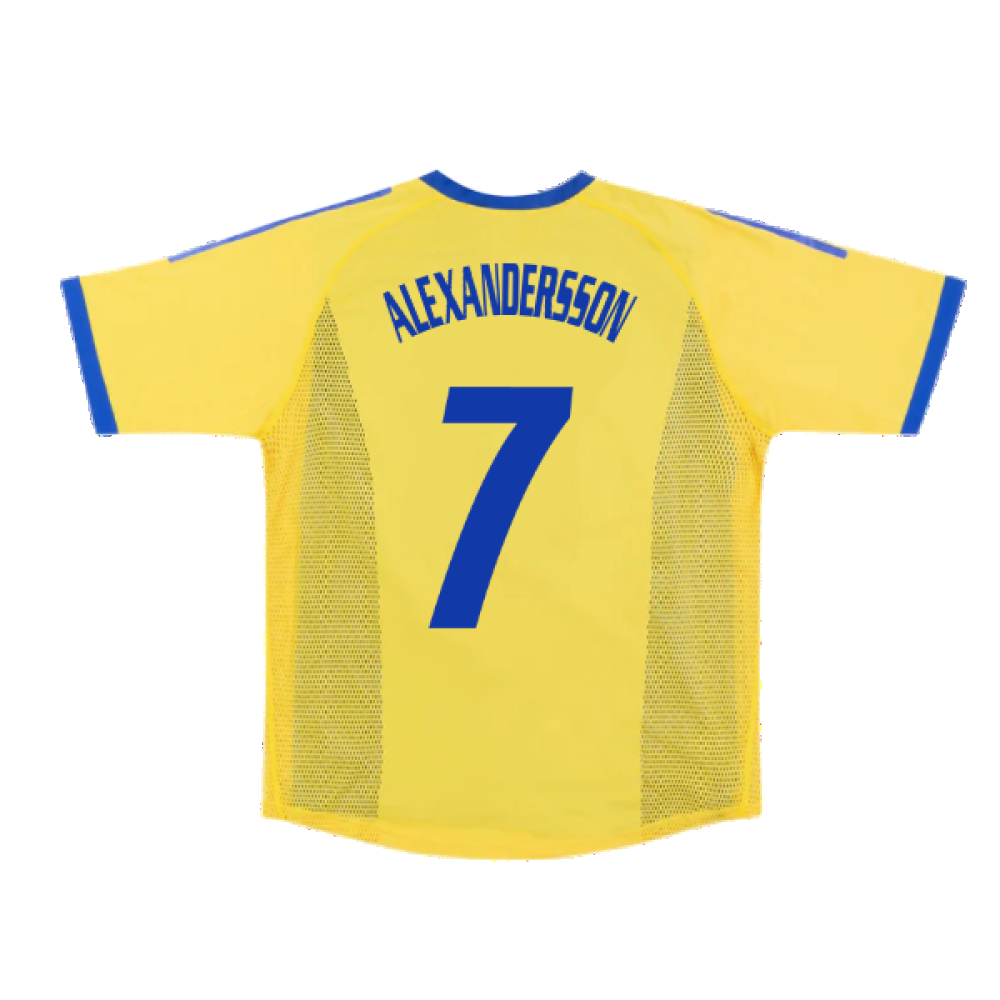 Sweden 2002-03 Home Shirt ((Very Good) S) (Alexandersson 7)