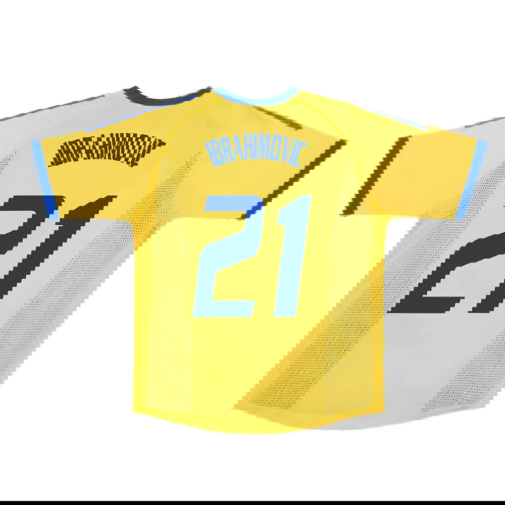 Sweden 2002-03 Home Shirt ((Very Good) S) (Ibrahimovic 21)