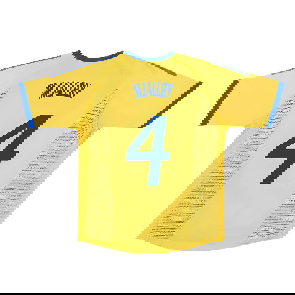 Sweden 2002-03 Home Shirt ((Very Good) S) (Mjallby 4)