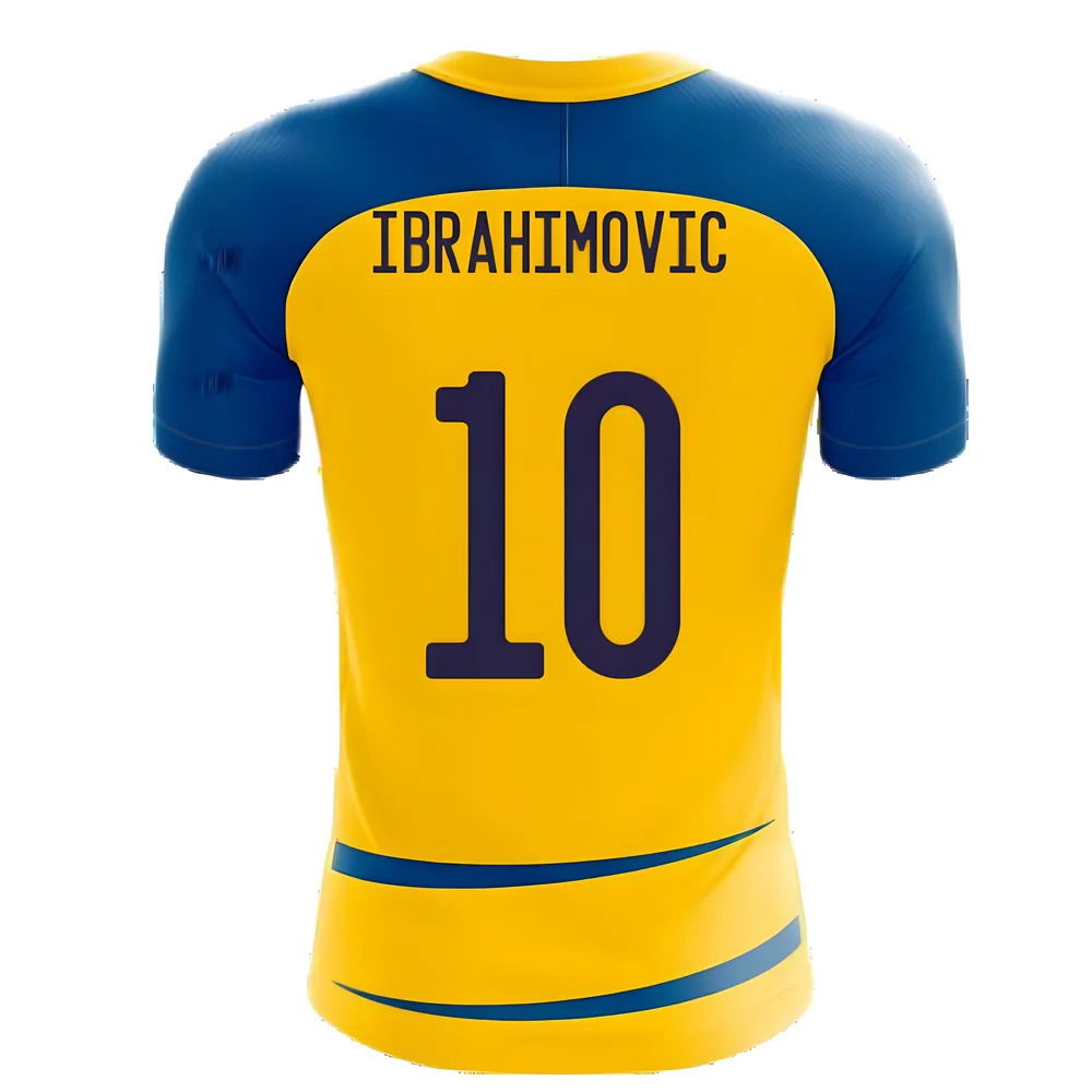 Sweden 2025-2026 Home Concept Football Kit (Airo) (IBRAHIMOVIC 10)