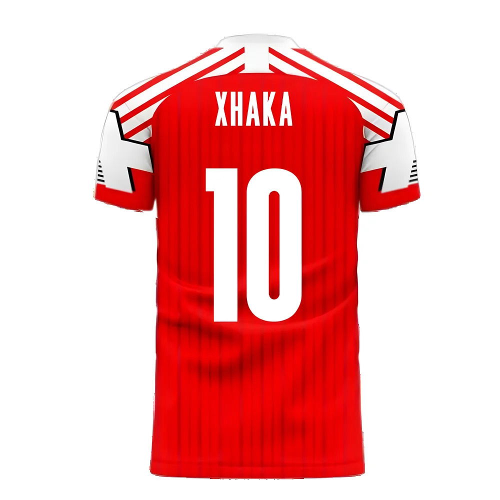 Switzerland 2025-2026 Retro Concept Football Kit (Libero) (XHAKA 10)