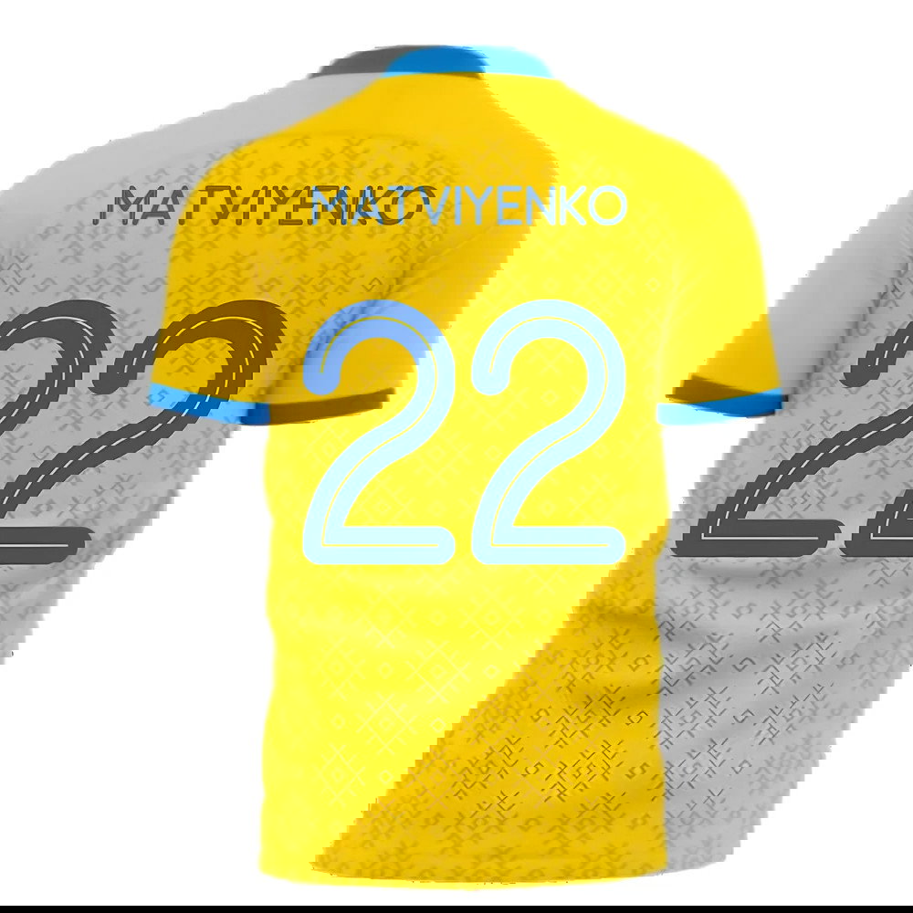 Ukraine 2025-2026 Home Concept Football Kit (Libero) (MATVIYENKO 22)