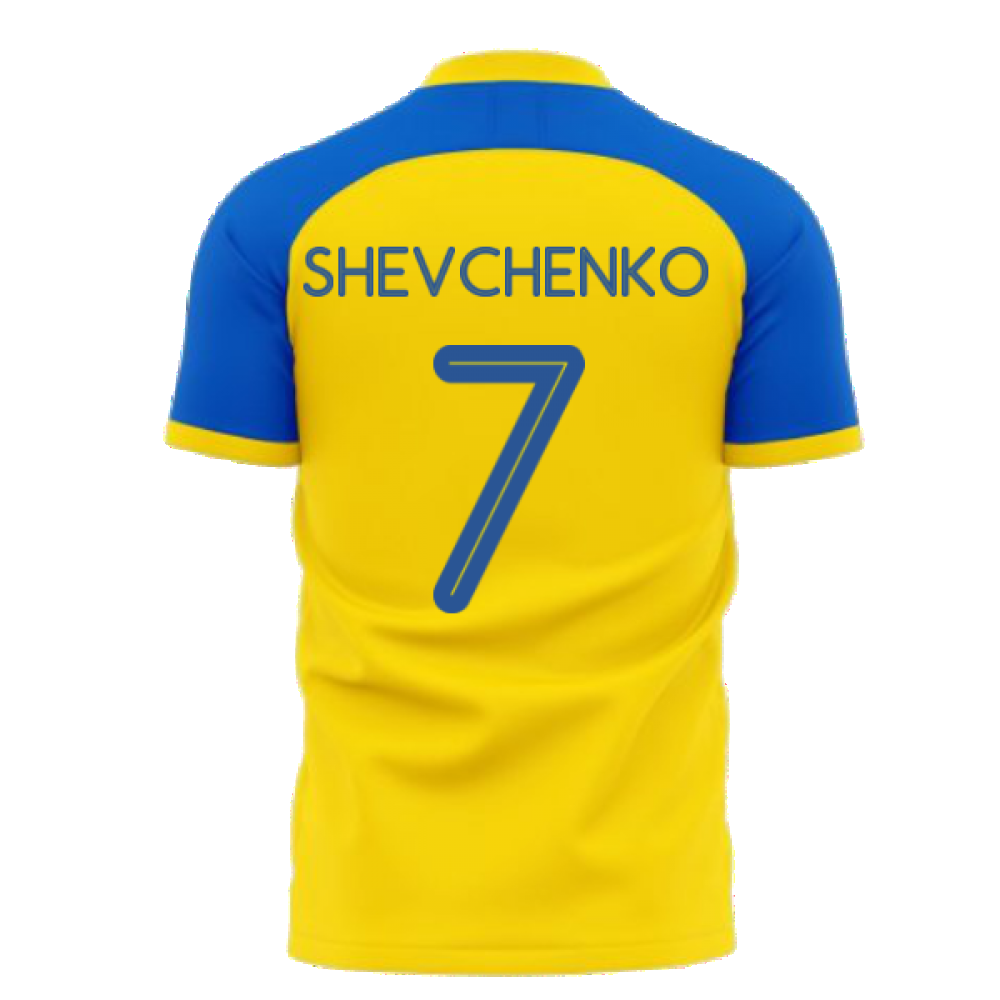 Ukraine Stop War Concept Football Kit (Libero) - Yellow (SHEVCHENKO 7)