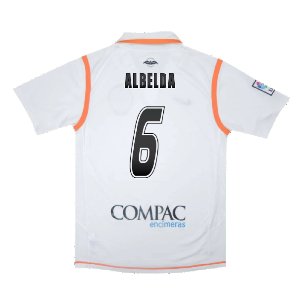 Valencia 2007-08 Home Shirt ((Excellent) S) (Albelda 6)