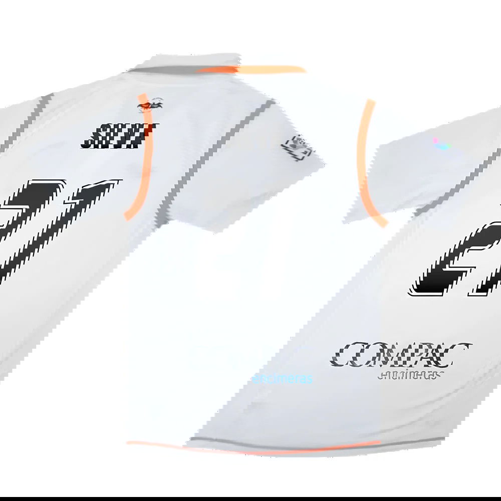 Valencia 2007-08 Home Shirt ((Excellent) S) (Silva 21)