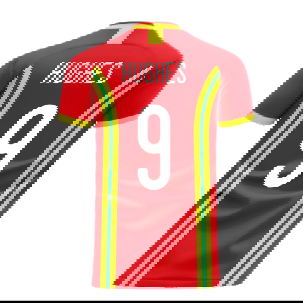 Wales 2025-2026 Home Concept Football Kit (Libero) (HUGHES 9)