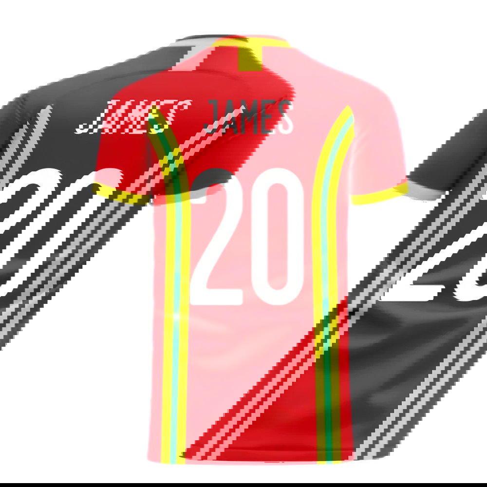 Wales 2025-2026 Home Concept Football Kit (Libero) (JAMES 20)