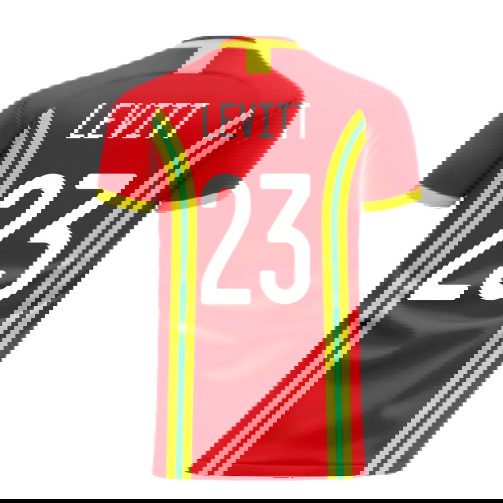 Wales 2025-2026 Home Concept Football Kit (Libero) (LEVITT 23)