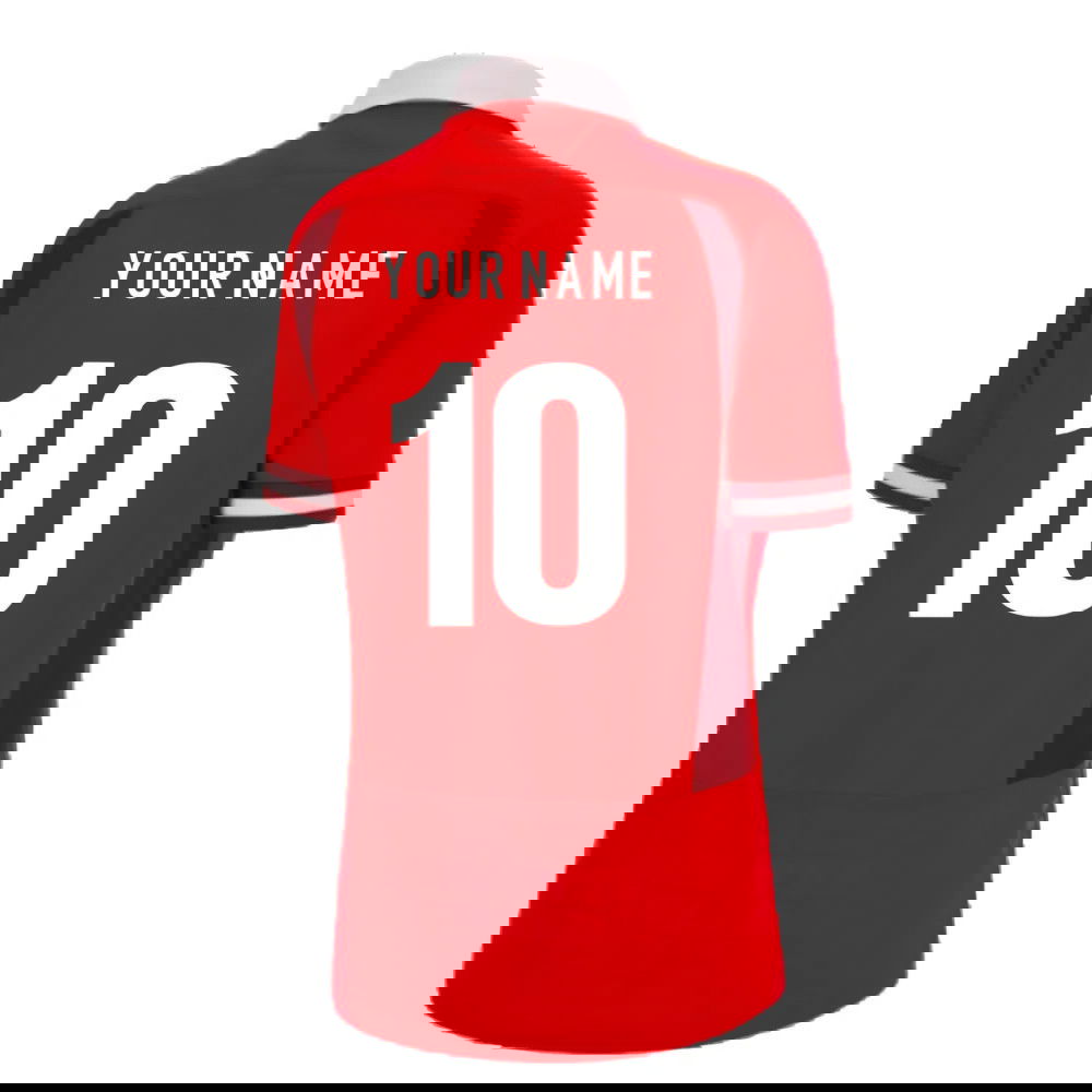 Wales RWC 2023 WRU Home Rugby Shirt (Ladies) (Your Name)