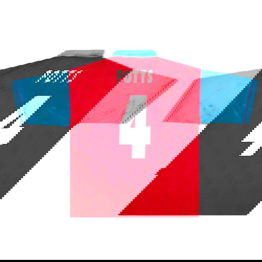 West Ham 1995-97 Home Shirt (XXL) (Mint) (Potts 4)