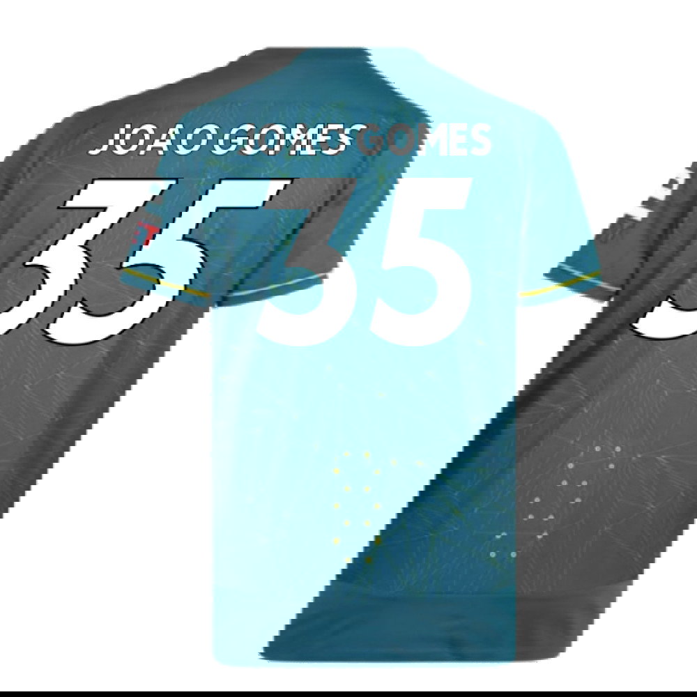 Wolves 2022-23 Pro Away Shirt (Sponsorless) (XXL) (Mint) (Joao Gomes 35)