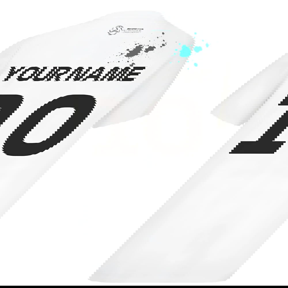 2022 Mercedes George Russell #63 T-Shirt (White) (Your Name)