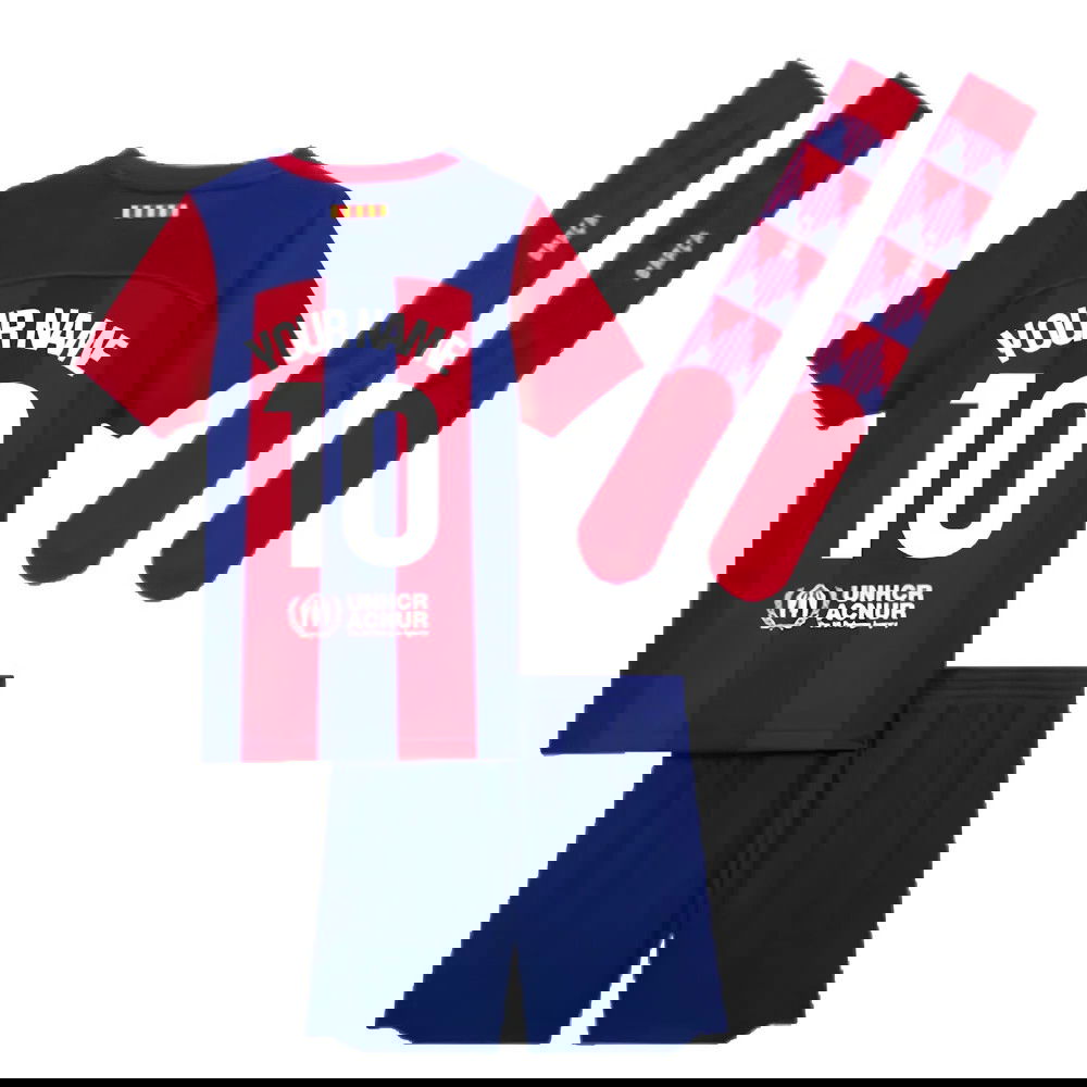 2023-2024 Barcelona Home Mini Kit (Your Name)