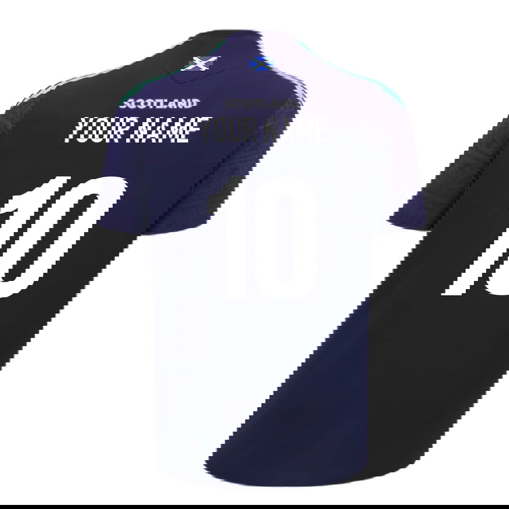 2024-2025 Scotland Rugby Poly Training Shirt (Navy) (Your Name)