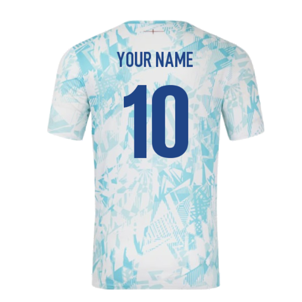 2024-2025 England Rugby Warm Up Jersey (White) - Kids (Your Name)