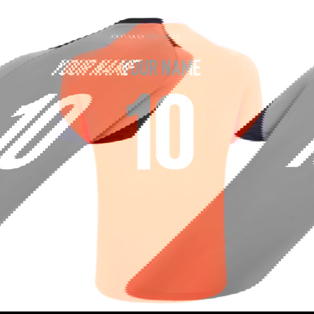 2024-2025 Edinburgh Rugby Poly Training Shirt (Orange) (Your Name)