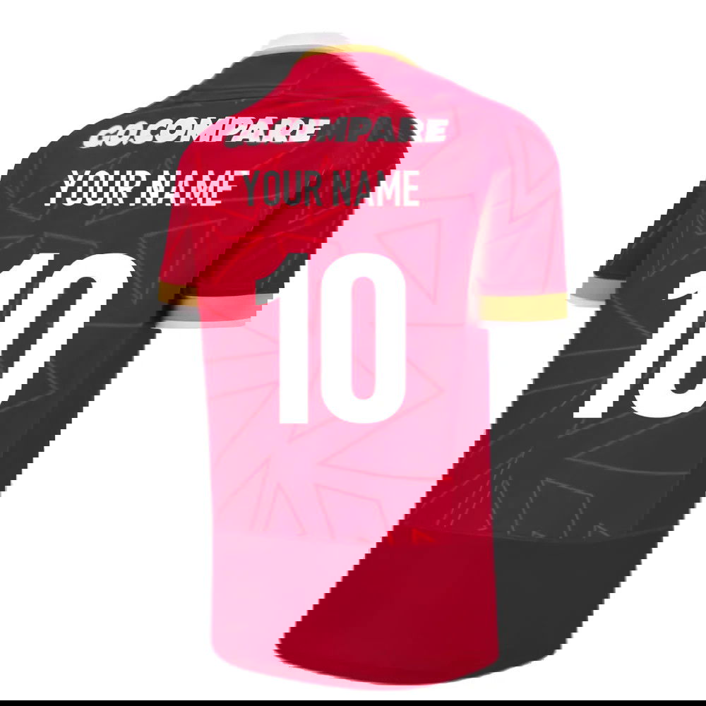 2024-2025 Wales Rugby Home Pathway Pro Authentic Slim Fit Shirt (Your Name)