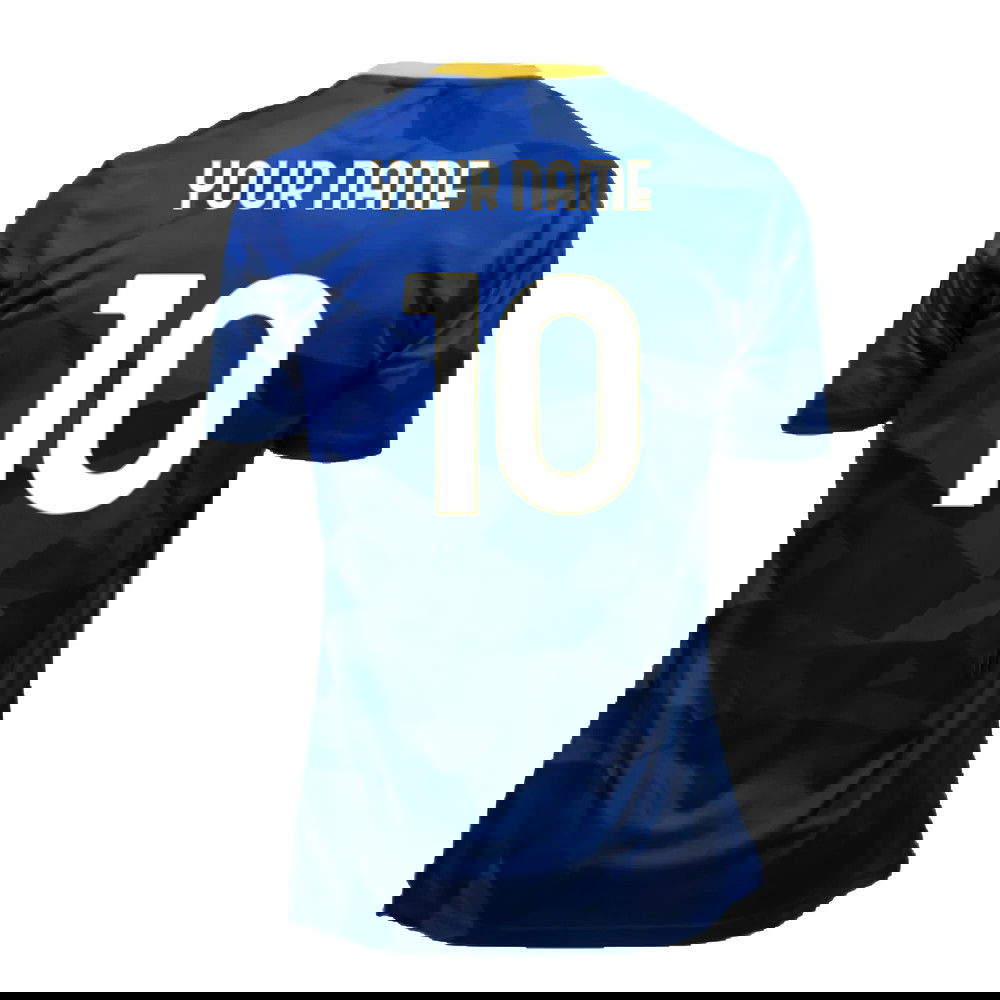 2024-2025 Hellas Verona Pre-Match Shirt (Blue) (Your Name)