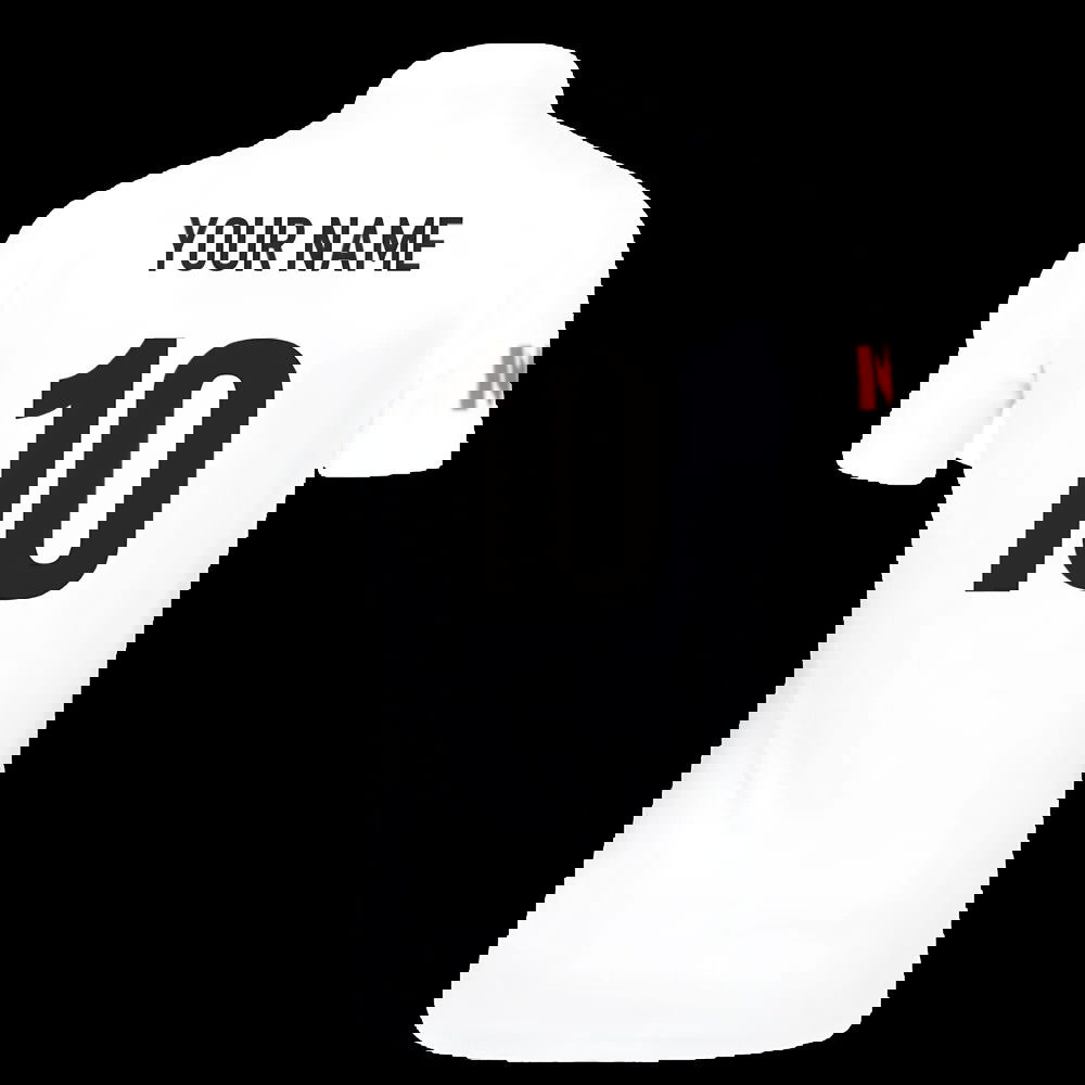 2025 England Cricket ECB Test Replica SS Shirt (White) - Womens (Your Name)