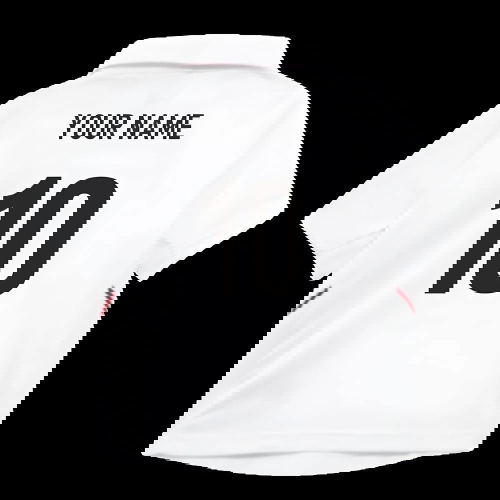 2025-2026 England Cricket ECB Test Replica SS Shirt (White) - Infant (Your Name)