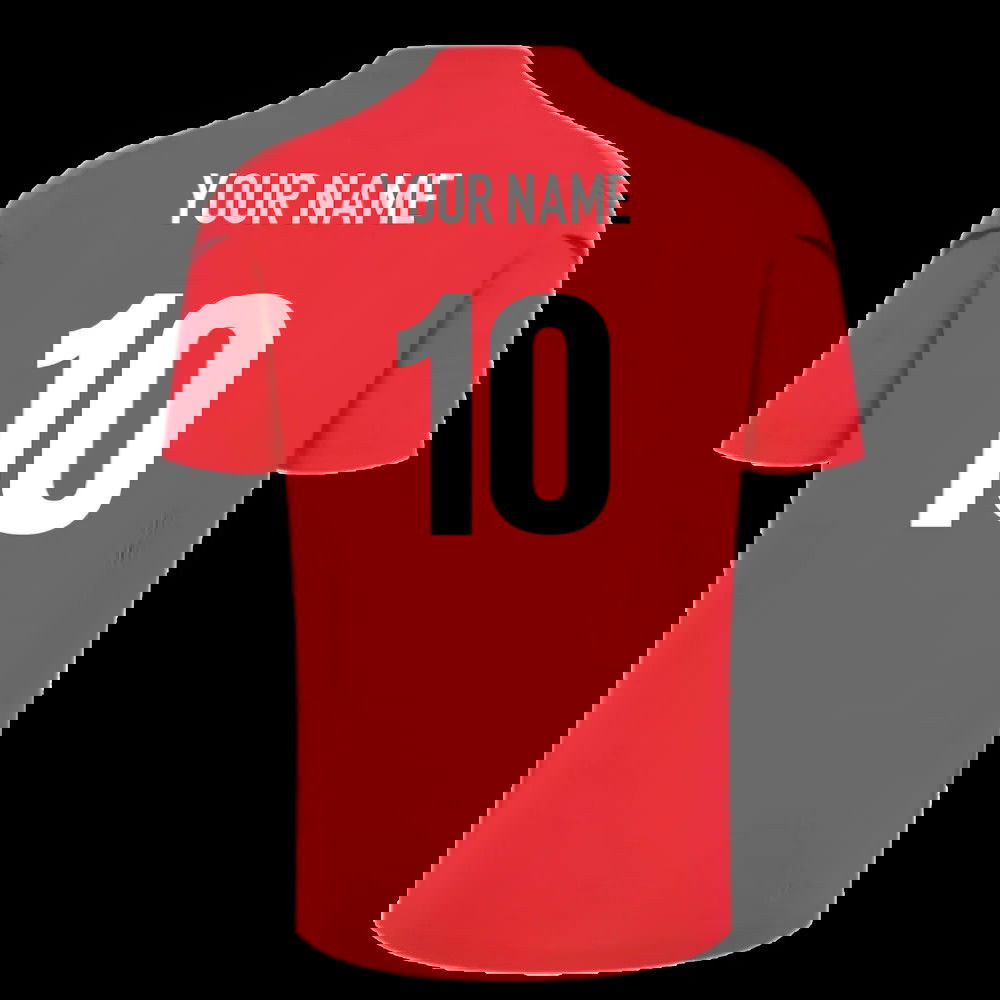 2025-2026 Wales WRU Player Training Shirt (Red) - Kids (Your Name)