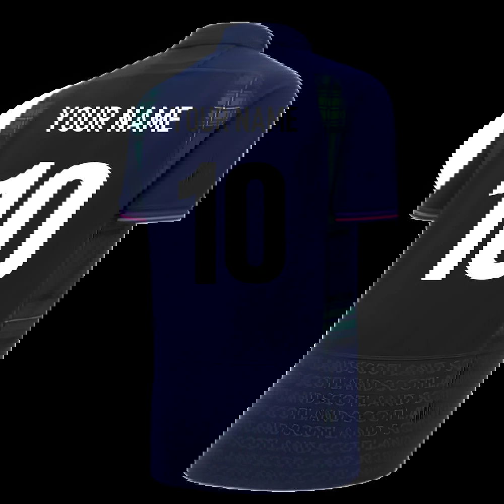2025-2026 Scotland Home WRWC Poly Rugby Shirt (Kids) (Your Name)