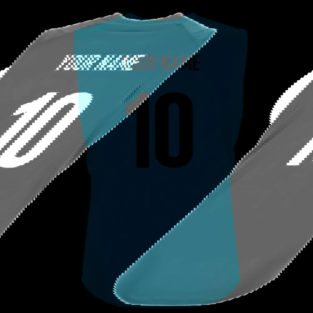 2025-2026 Northampton Saints Training Sleeveless Shirt (Green) (Your Name)