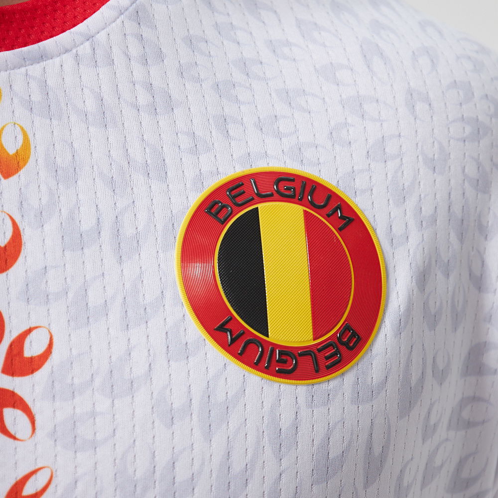 Belgium Legacy Football Jersey White (Wolvate) Adult Short Sleeve