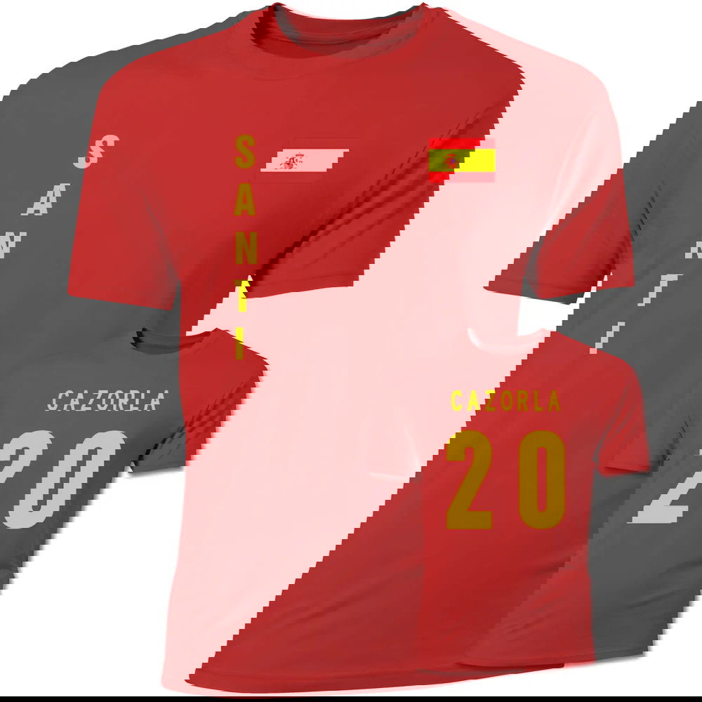 Santi Cazorla Spain Flag T-Shirt (Red)
