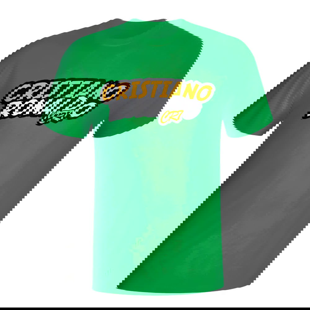 Cristiano Ronaldo Comic Book T-shirt (green) - Kids