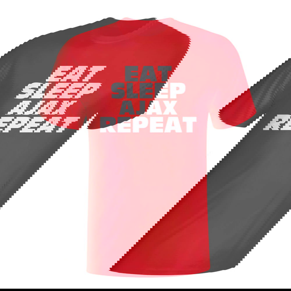 Eat Sleep Ajax Repeat T-shirt (red)