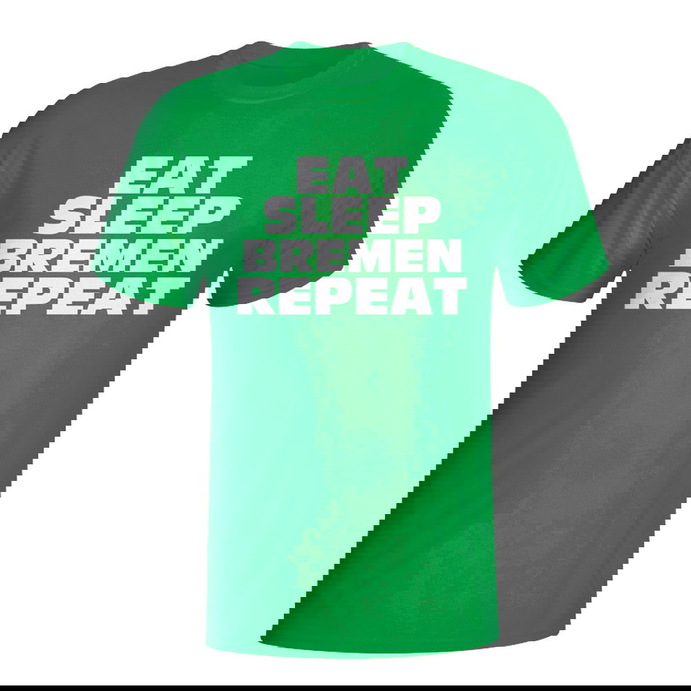 Eat Sleep Werder Bremen Repeat T-shirt (green)