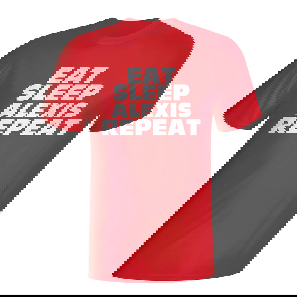Eat Sleep Alexis Repeat T-shirt (red)