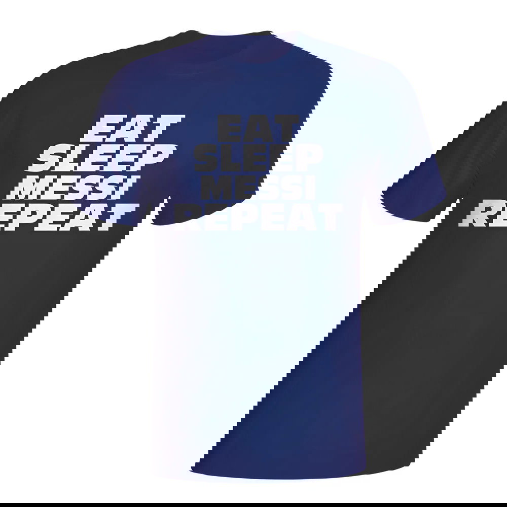 Eat Sleep Messi Repeat T-shirt (navy)