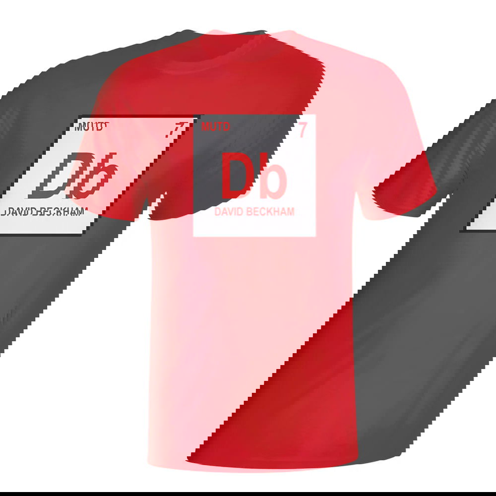 David Beckham Man Utd Periodic Table T-shirt (red)