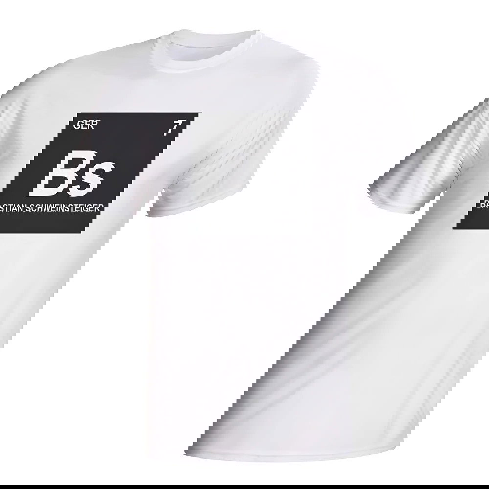 Bastian Schweinsteiger Germany Periodic Table T-shirt (white)