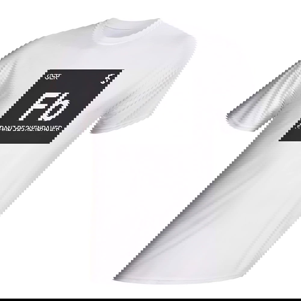 Franz Beckenbauer Germany Periodic Table T-shirt (white)