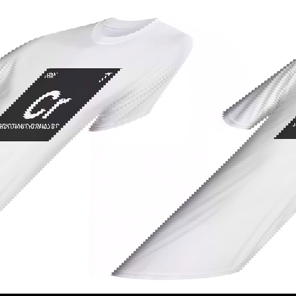 Cristiano Ronaldo Real Madrid Periodic Table T-shirt (white)