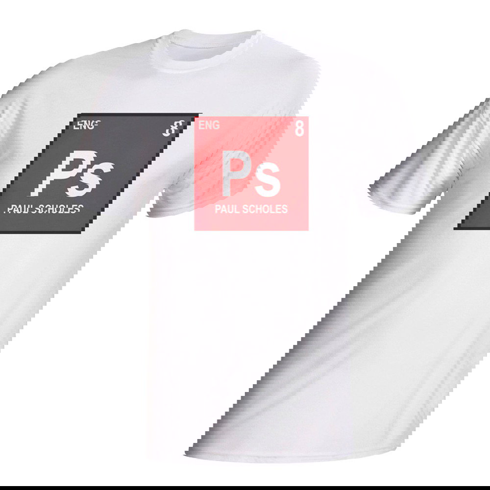 Paul Scholes England Periodic Table T-shirt (white)