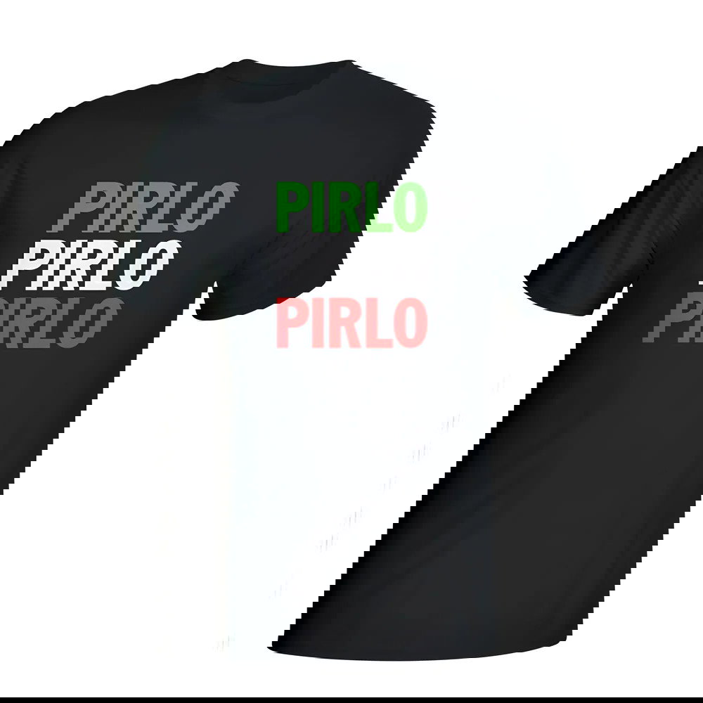 Andrea Pirlo Italy Player Flag T-shirt (black)